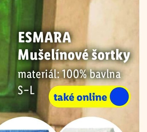ESMARA Mušelínové šortky