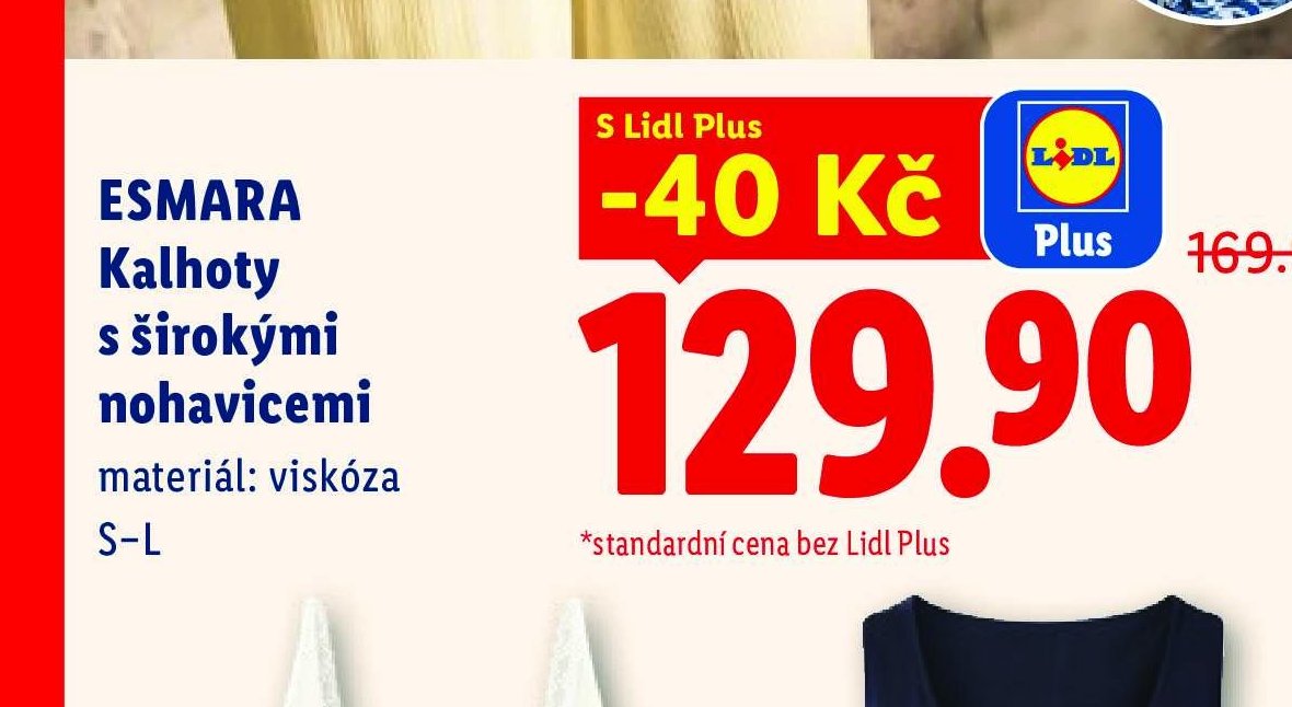 ESMARA Kalhoty s širokými nohavicemi