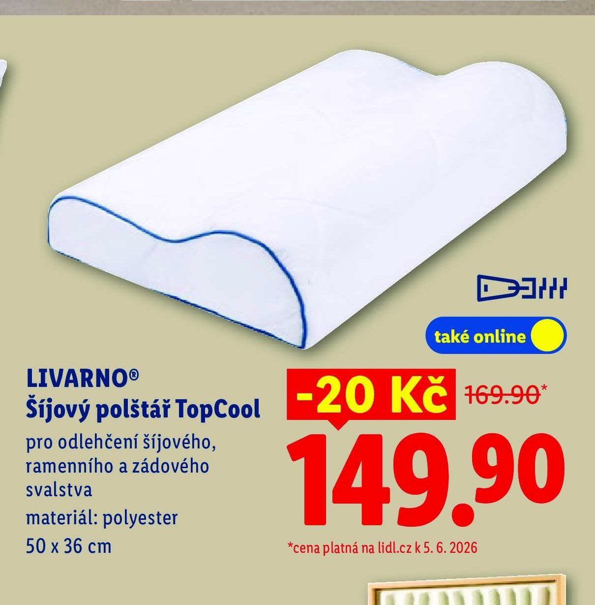 LIVARNO Šíjový polštář TopCool