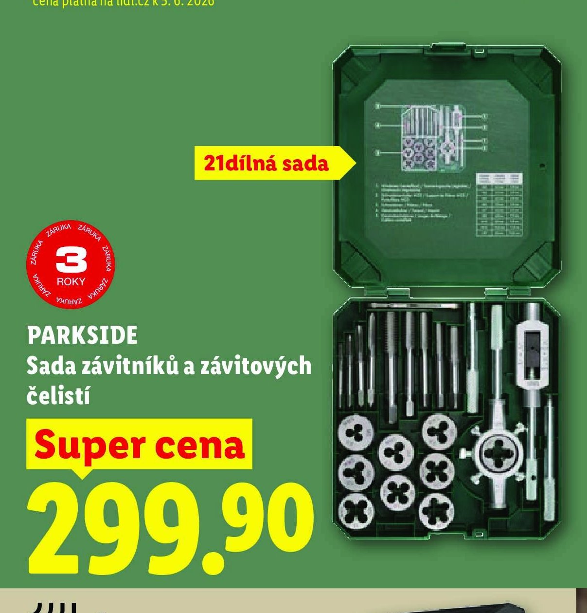 PARKSIDE Sada závitníků a závitových čelistí