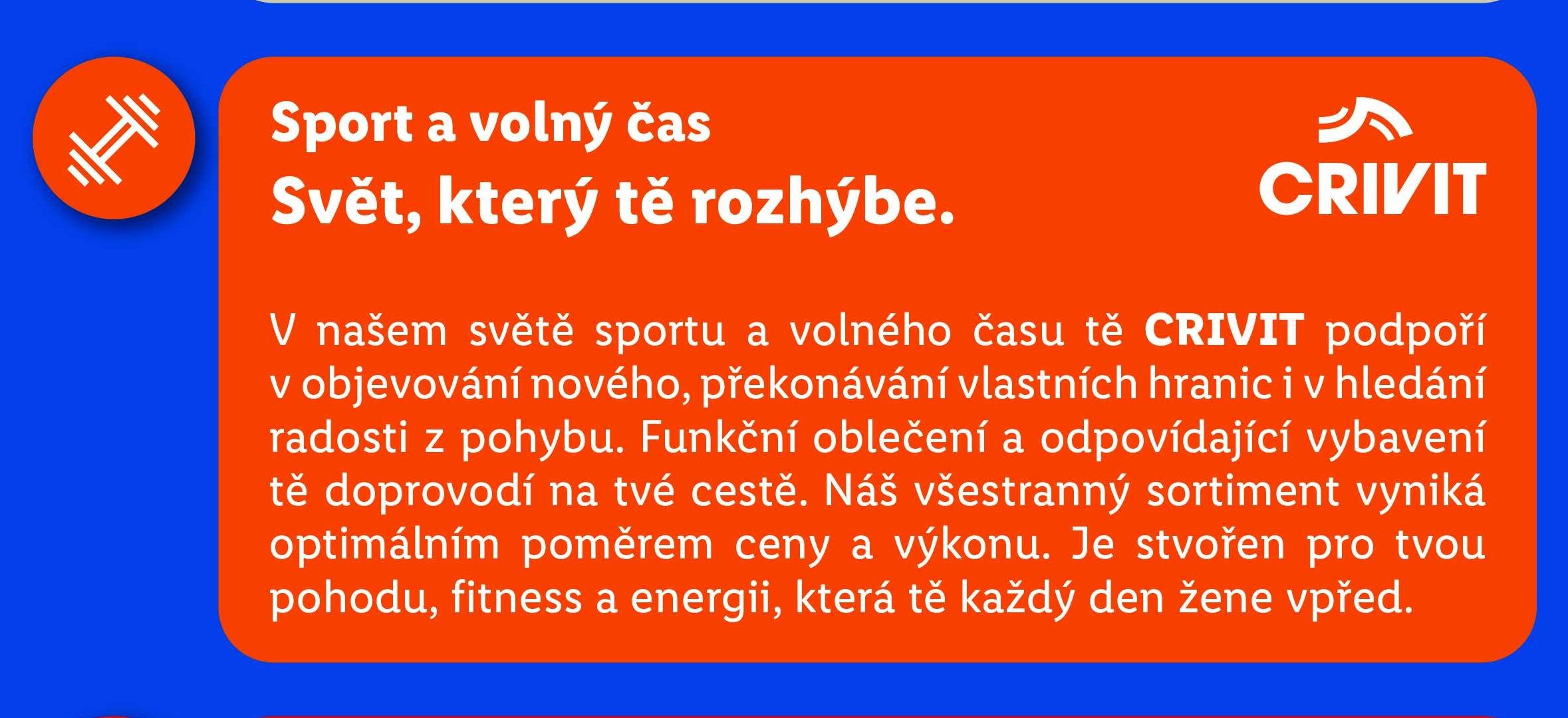 Sport a volný čas - CRIVIT