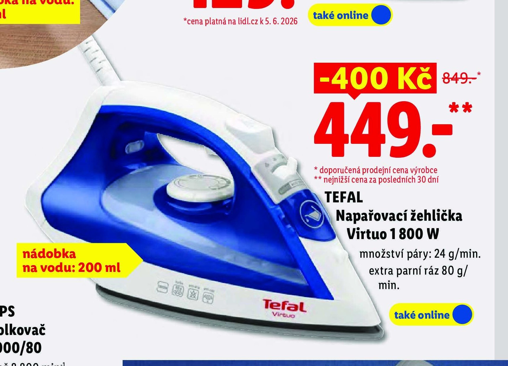 TEFAL Napařovací žehlička Virtuo 1 800 W
