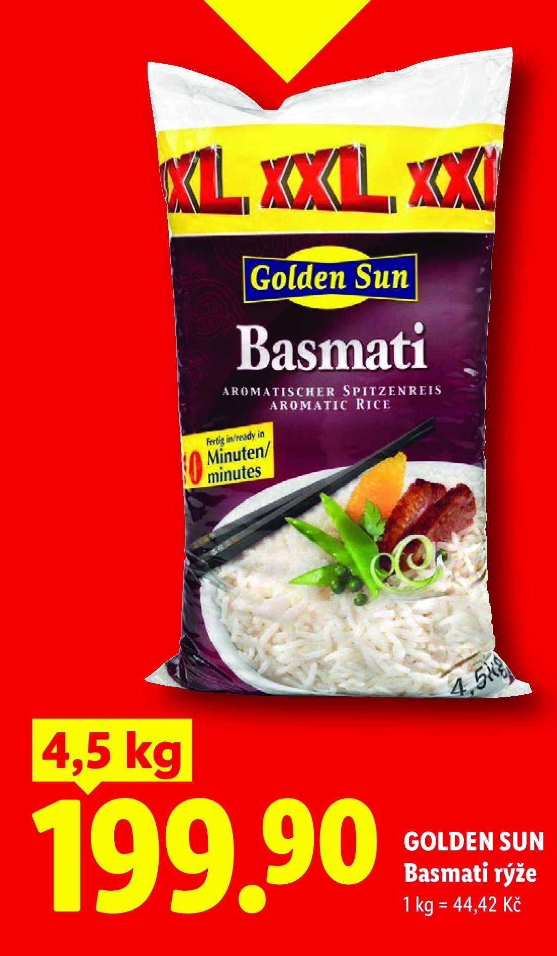 Golden Sun Basmati rýže 4,5 kg