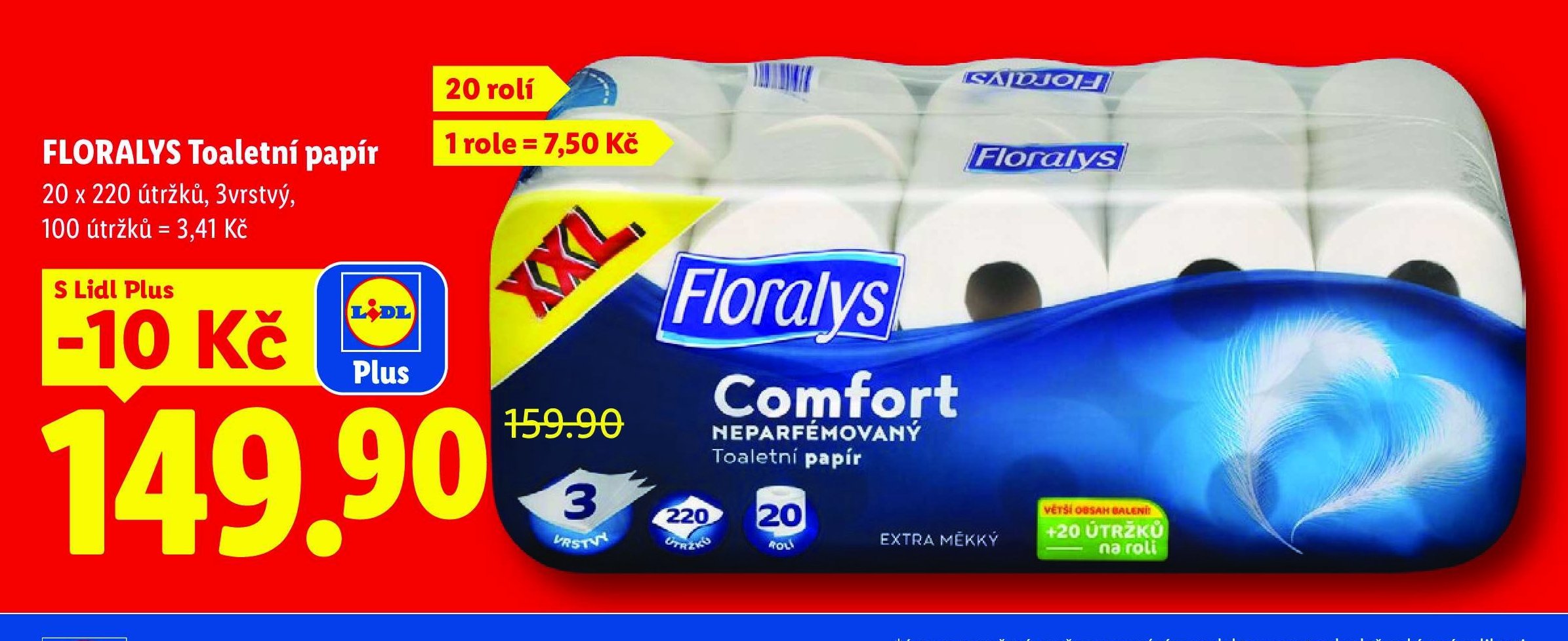 Floralys Comfort Toaletní papír 20 rolí