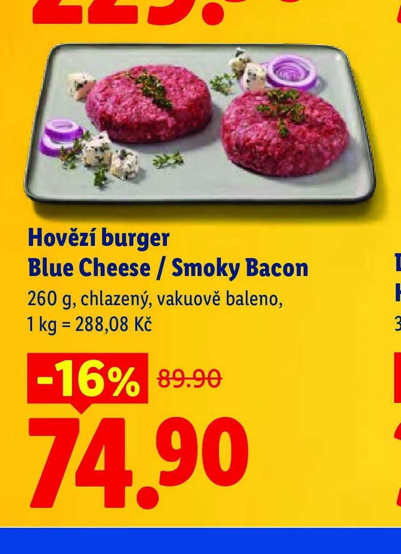 Hovězí burger Blue Cheese / Smoky Bacon