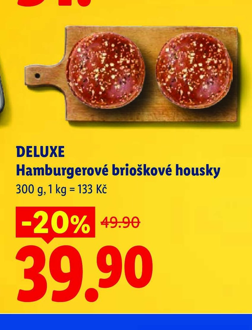 DELUXE Hamburgerové brioškové housky