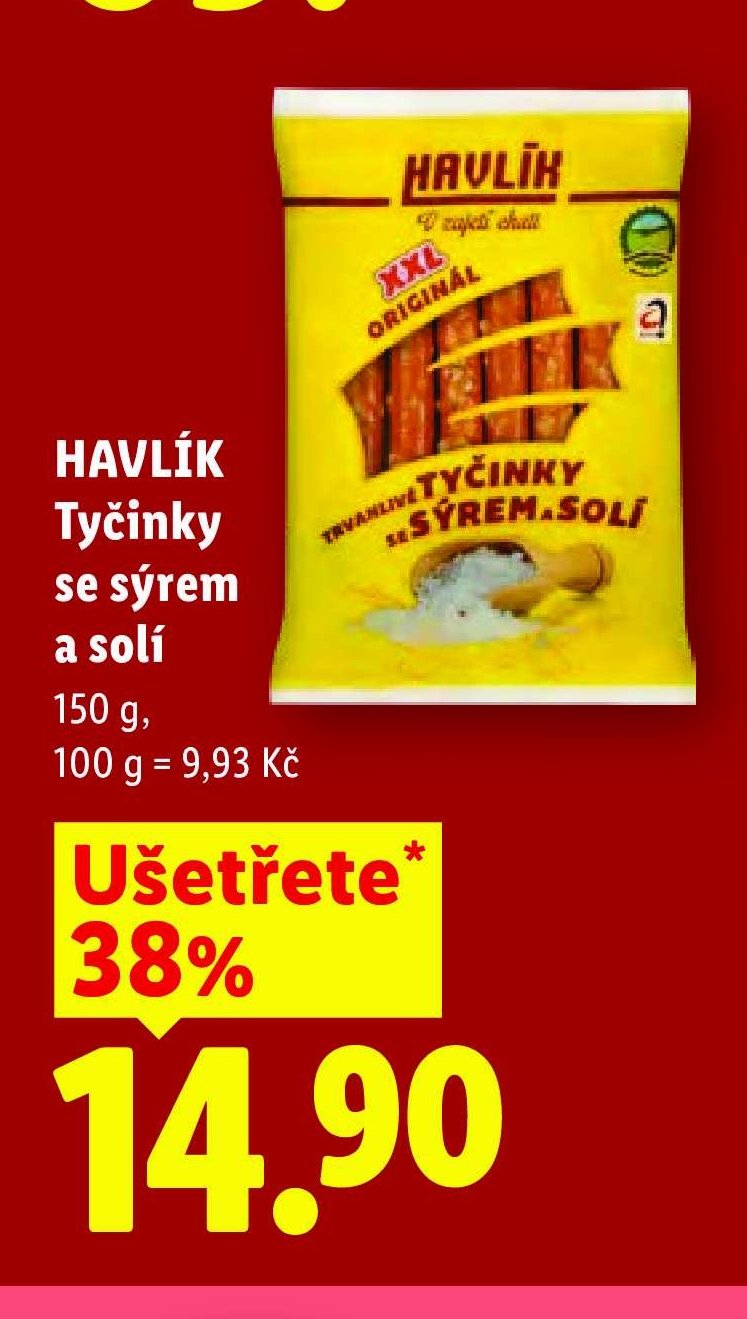 HAVLÍK Tyčinky se sýrem a solí