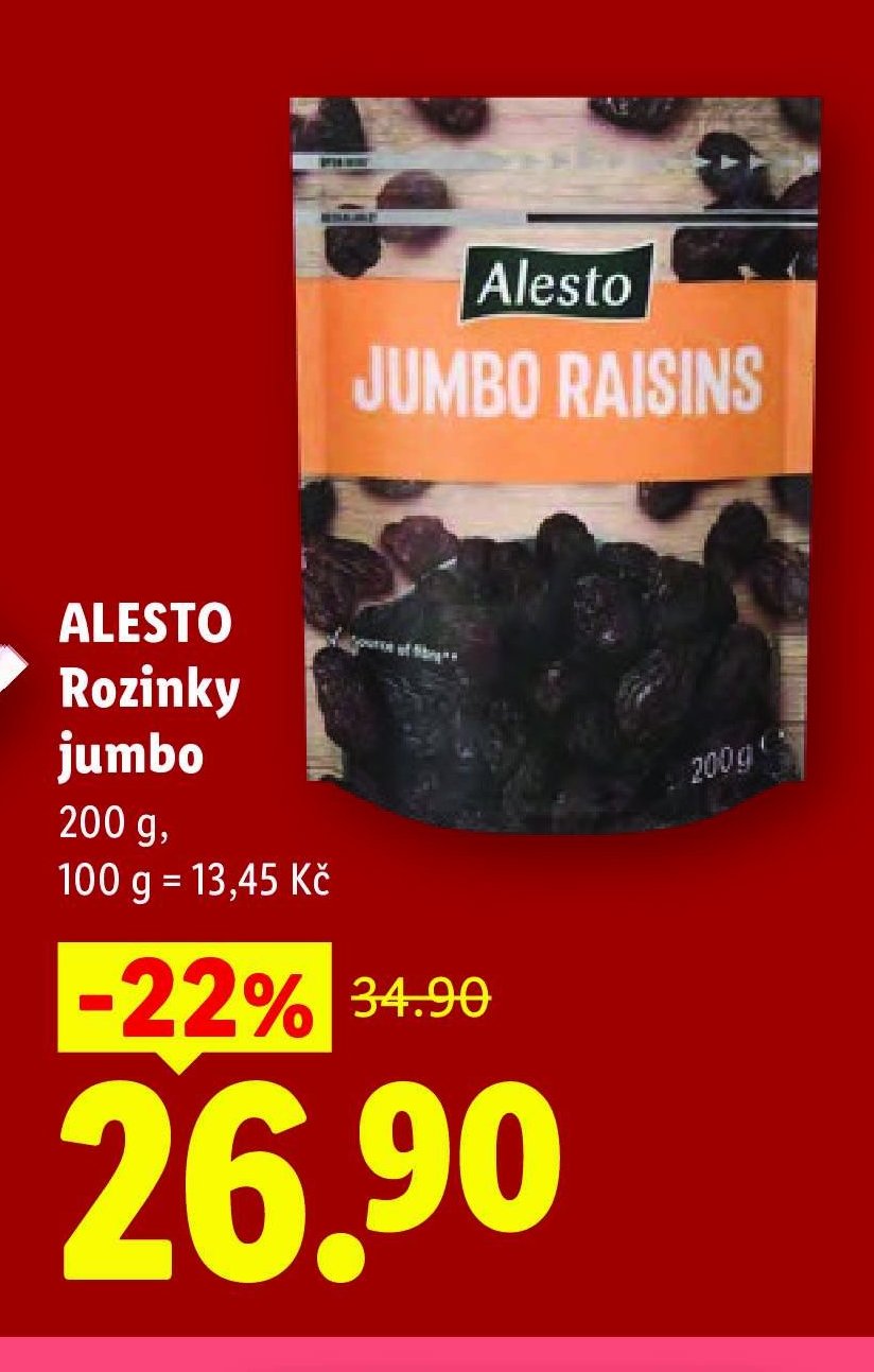 ALESTO Rozinky jumbo