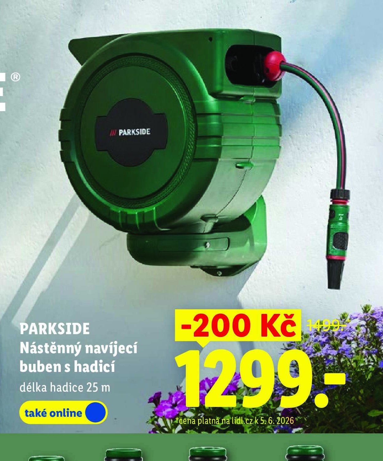 PARKSIDE Nástěnný navíjecí buben s hadicí