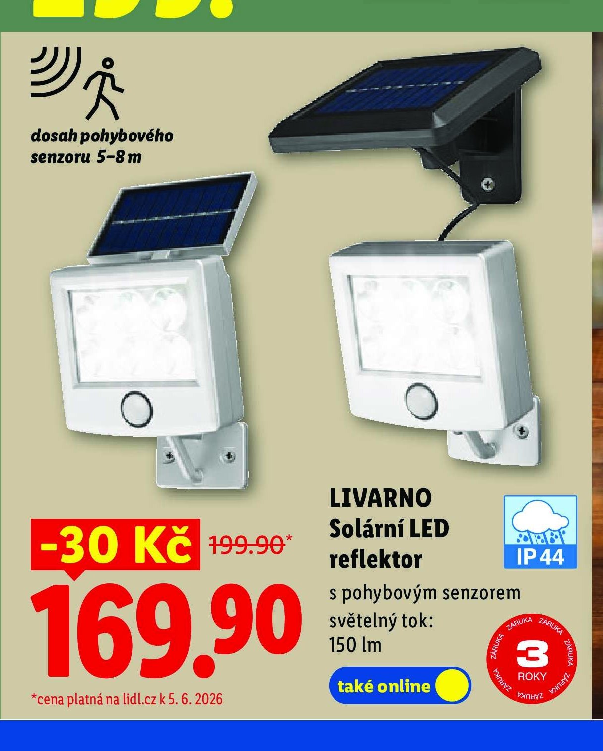 LIVARNO Solární LED reflektor