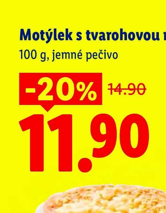 Motýlek s tvarohovou náplní