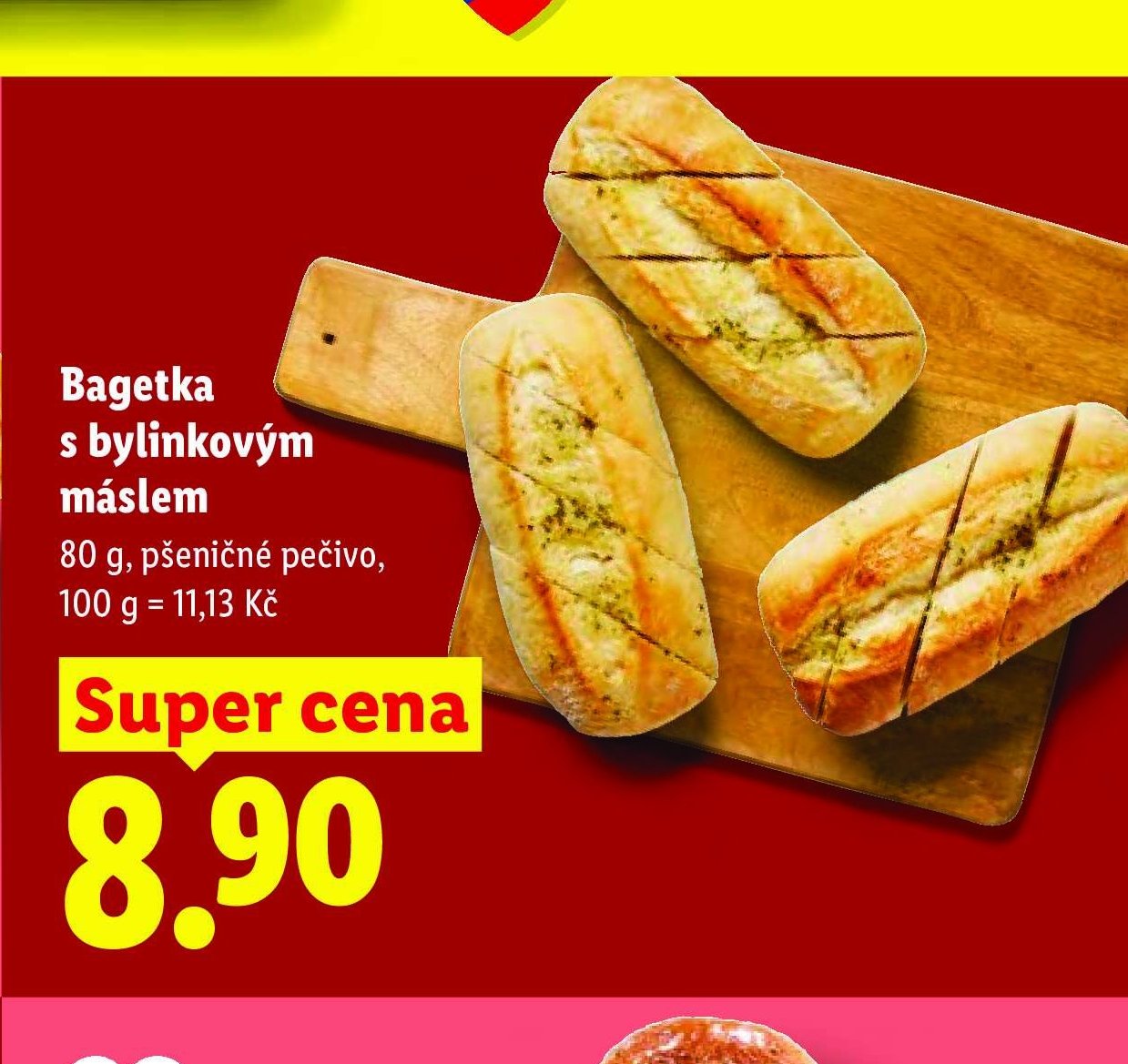 Bagetka s bylinkovým máslem