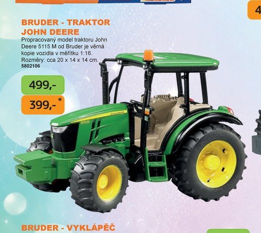 BRUDER - TRAKTOR JOHN DEERE