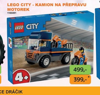 LEGO CITY KAMION NA PŘEPRAVU MOTOREK