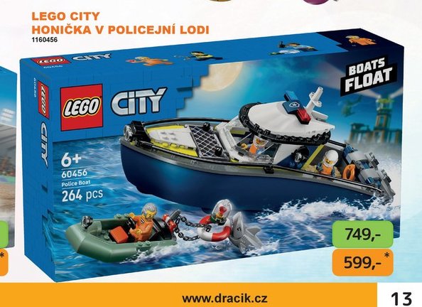 LEGO CITY HONIČKA V POLICEJNÍ LODI