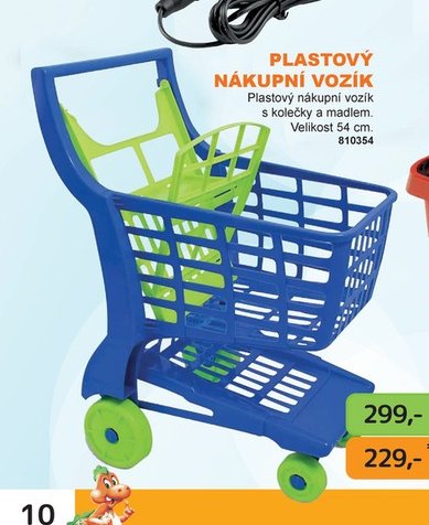 Plastový nákupní vozík