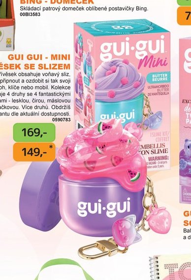 GUI GUI - MINI PŘÍVĚŠEK SE SLIZEM
