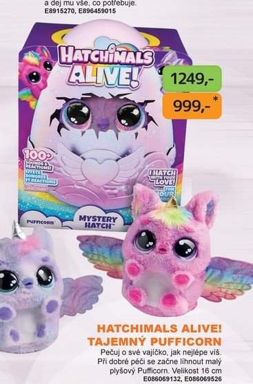 HATCHIMALS ALIVE! TAJEMNÝ PUFFICORN