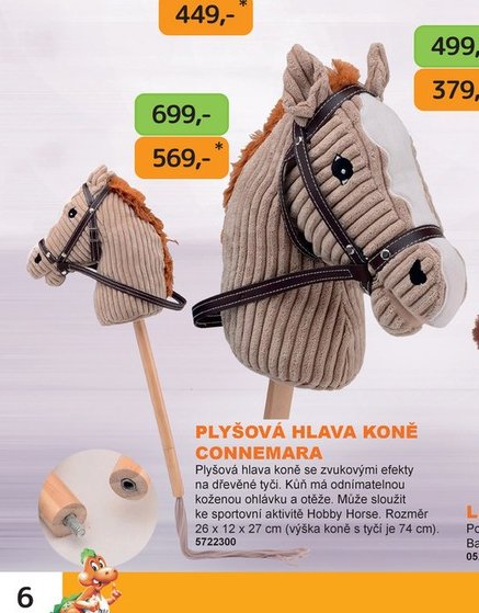 PLYŠOVÁ HLAVA KONĚ CONNEMARA