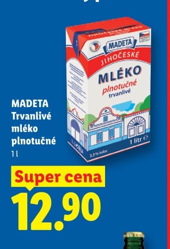 MADETA Trvanlivé mléko plnotučné