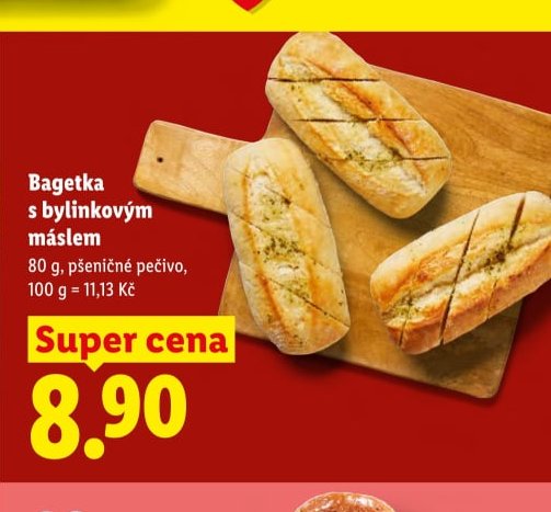 Bagetka s bylinkovým máslem