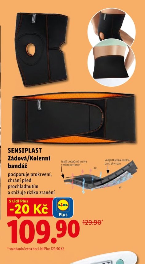 SENSIPLAST Zádová/Kolenní bandáž