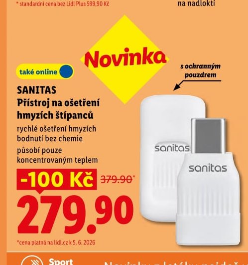 SANITAS Přístroj na ošetření hmyzích štípanců