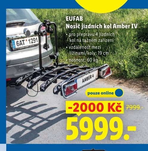EUFAB Nosič jízdních kol Amber IV