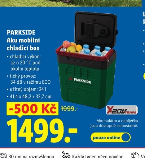 PARKSIDE Aku mobilní chladicí box