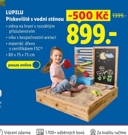 LUPILU Pískoviště s vodní stěnou