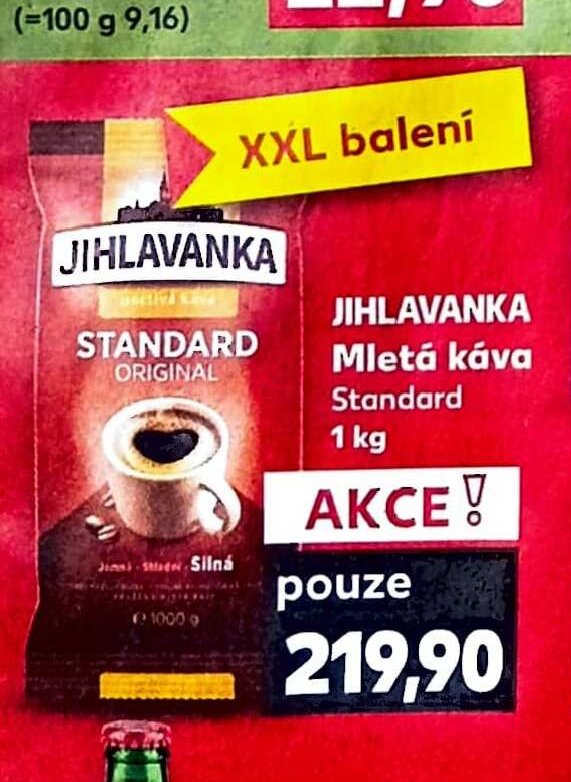 JIHLAVANKA Mletá káva Standard
