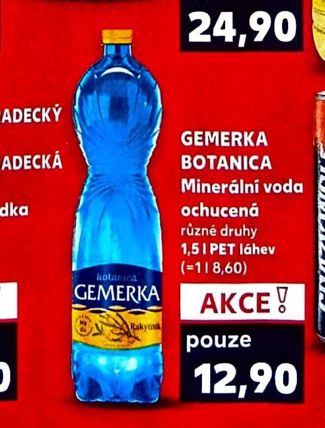 GEMERKA BOTANICA Minerální voda ochucená