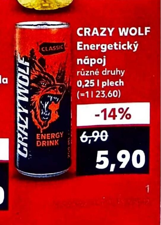 CRAZY WOLF Energetický nápoj