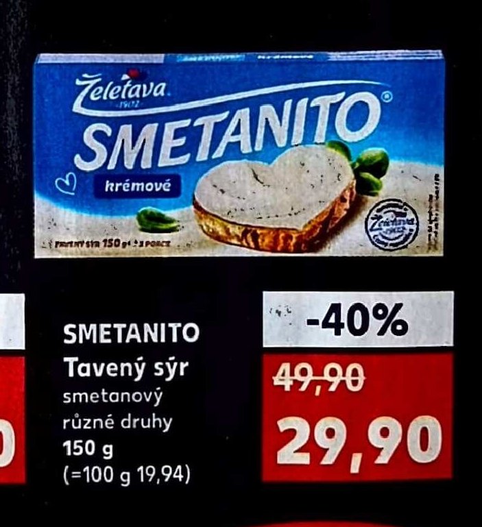 SMETANITO Tavený sýr