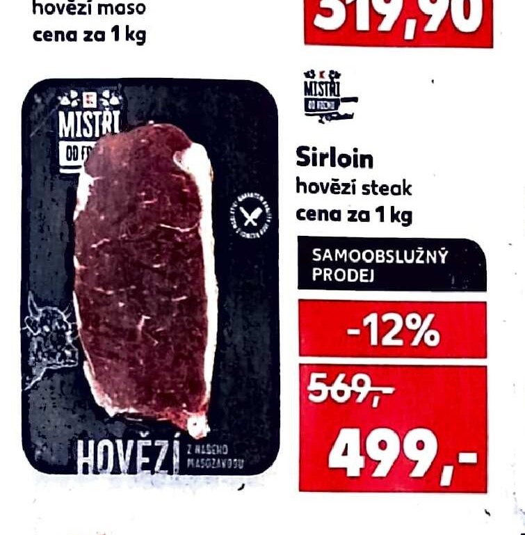 Sirloin hovězí steak