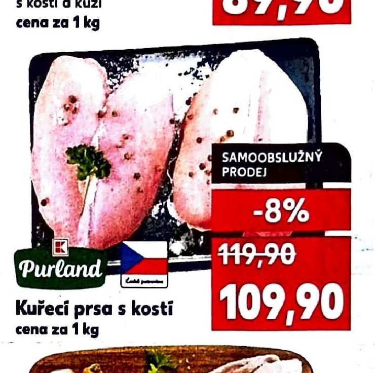 Kuřecí prsa s kostí