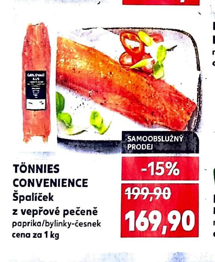TÖNNIES CONVENIENCE Špalíček z vepřové pečeně paprika/bylinky-česnek