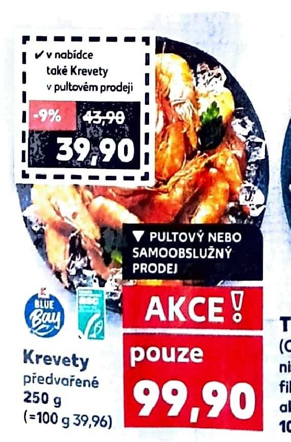 BLUE BAY Krevety předvařené 250 g