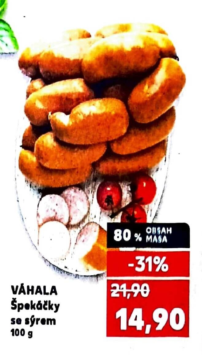 VÁHALA Špekáčky se sýrem 100 g