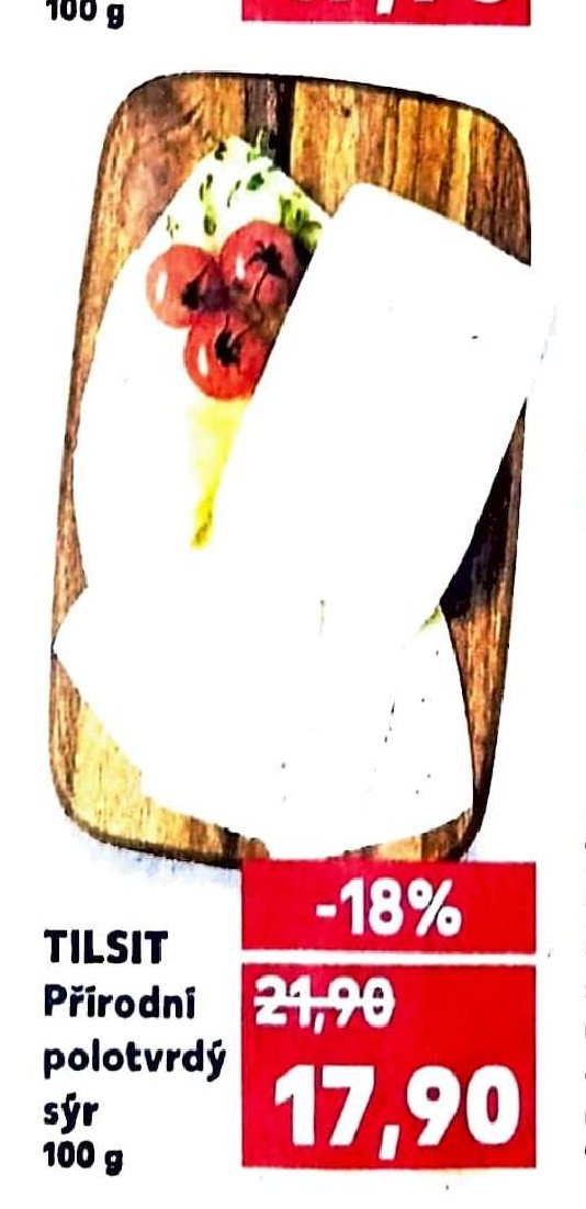 TILSIT Přírodní polotvrdý sýr 100 g