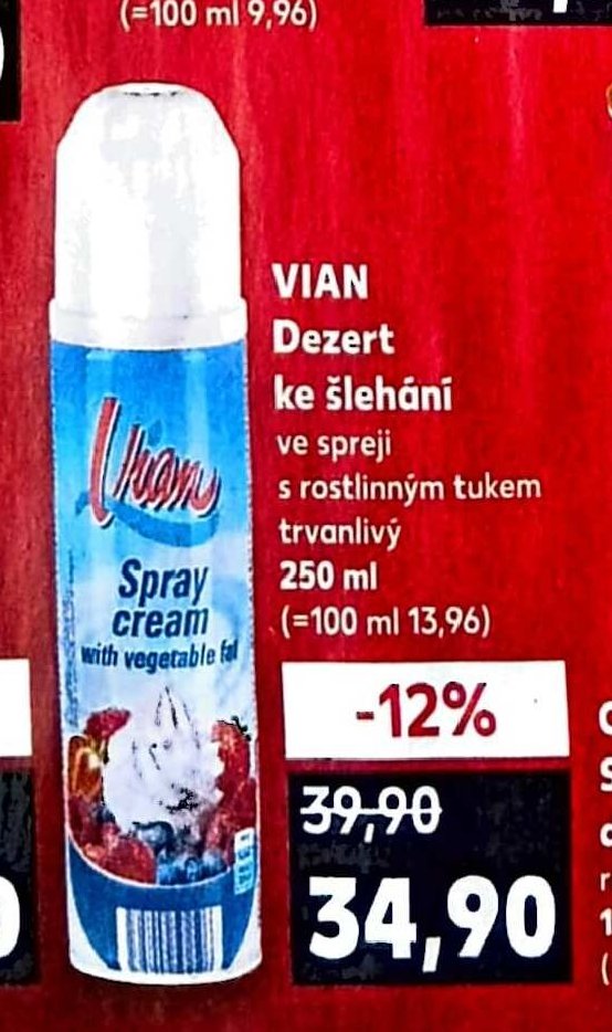 Vian Dezert ke šlehání ve spreji