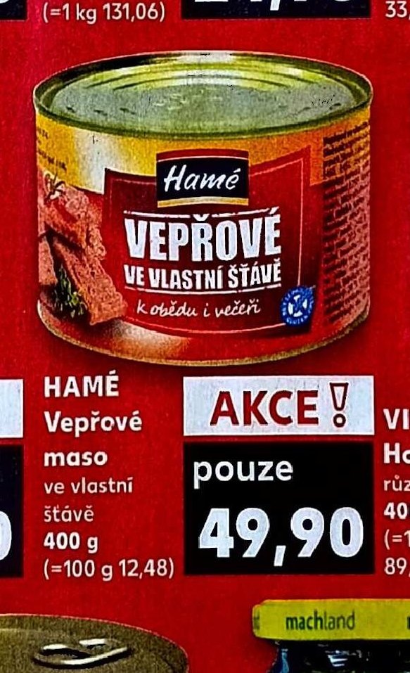 HAMÉ Vepřové maso ve vlastní šťávě
