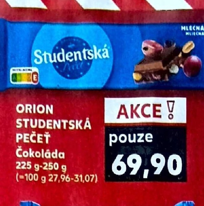 ORION STUDENTSKÁ PEČEŤ Čokoláda