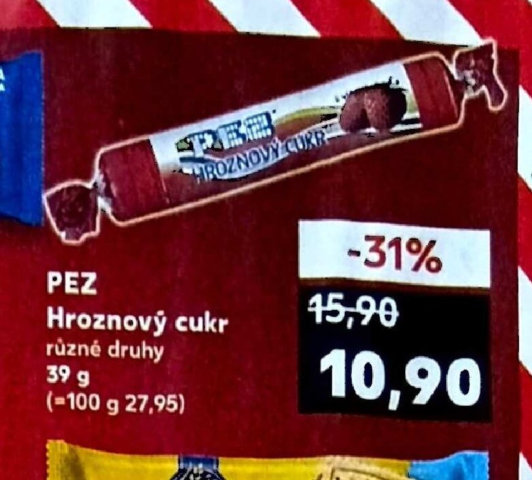 PEZ Hroznový cukr