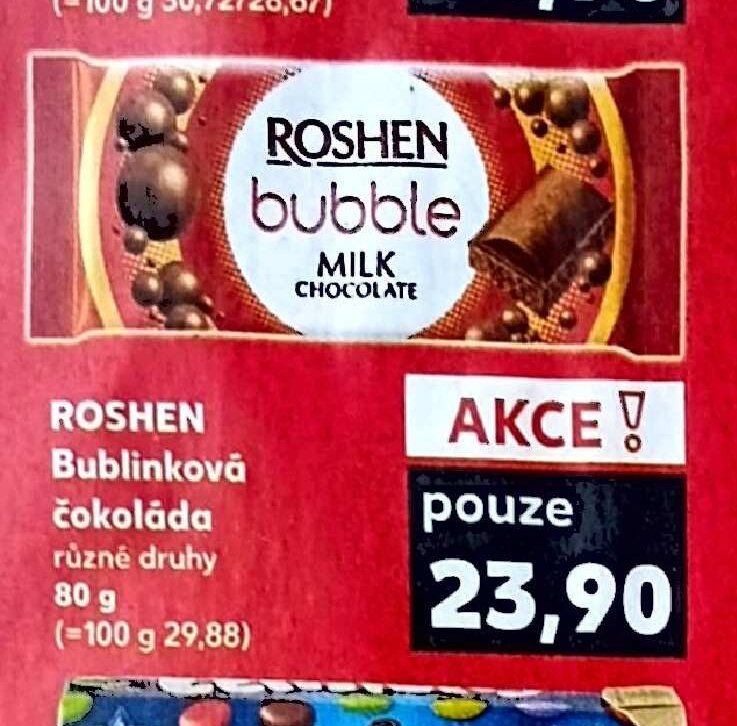 ROSHEN Bublinková čokoláda