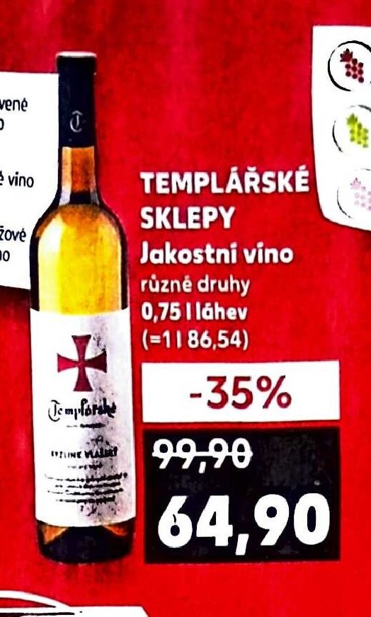 Templářské sklepy Jakostní víno