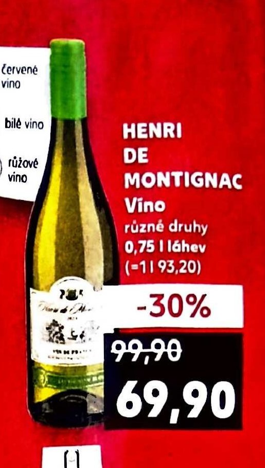 Henri de Montignac Víno