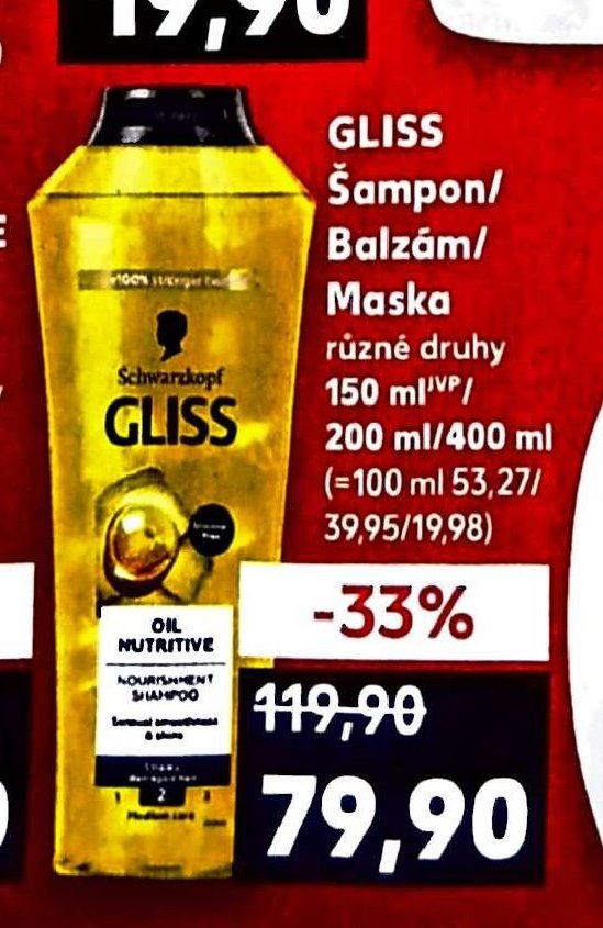 Gliss Šampon/Balzám/Maska
