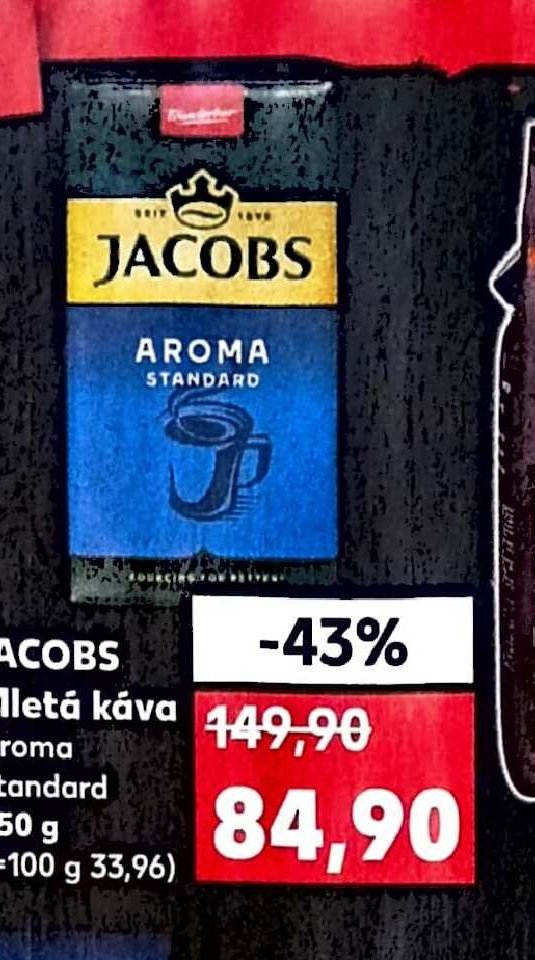 JACOBS Mletá káva Aroma Standard 250 g