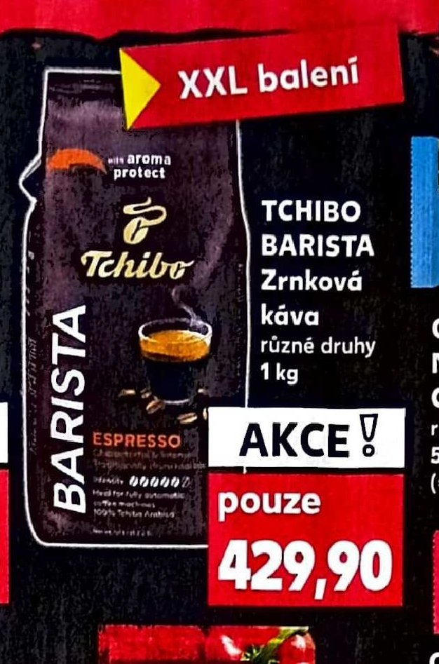TCHIBO BARISTA Zrnková káva 1 kg
